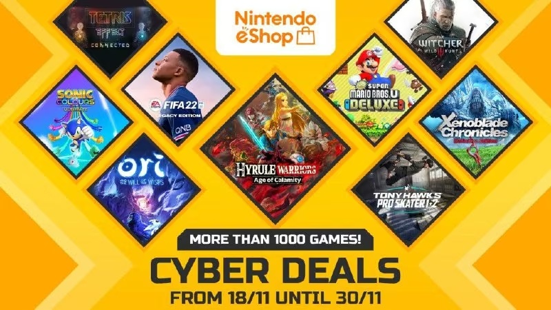 Cyber Deals у Nintendo eShop: великі знижки на хітові ігри