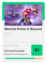Metroid Prime 4: Beyond отримала 81 бал від критиків