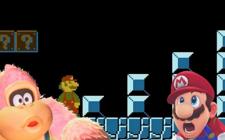 Рівень 1-2 з оригінальної Super Mario Bros. надихнув на створення Odyssey та Donkey Kong Bananza