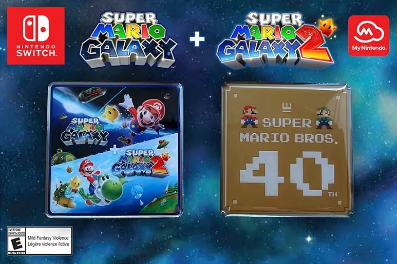 Новий набір значків Super Mario Galaxy на My Nintendo Store до 40-річчя серії
