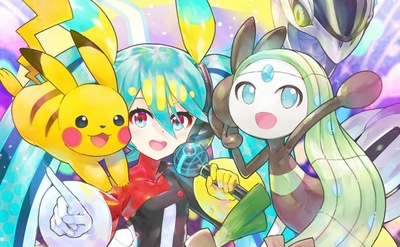 Колаборація Pokémon та Хацуне Міку отримала нову ілюстрацію Project VOLTAGE High ↑