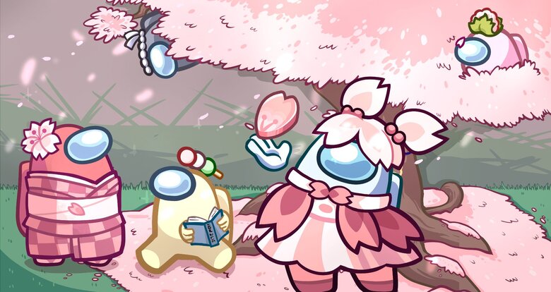 В Among Us з’явився новий косметичний набір Hanami Cosmicube