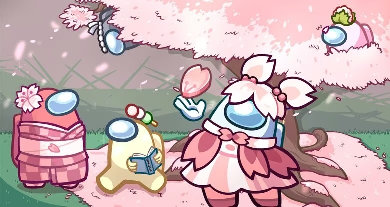 В Among Us з’явився новий косметичний набір Hanami Cosmicube
