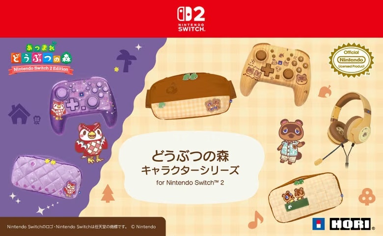 HORI представила лінійку аксесуарів для Switch 2 у стилі Animal Crossing