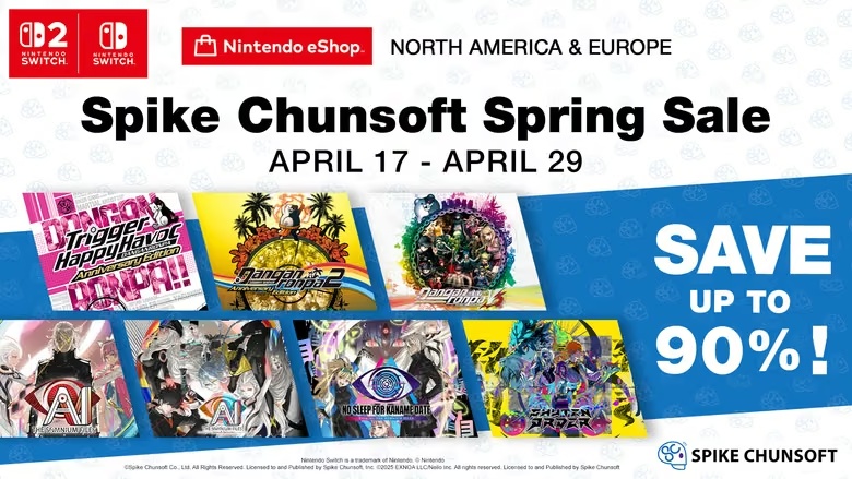 Весняний розпродаж Spike Chunsoft в eShop: знижки до 90%