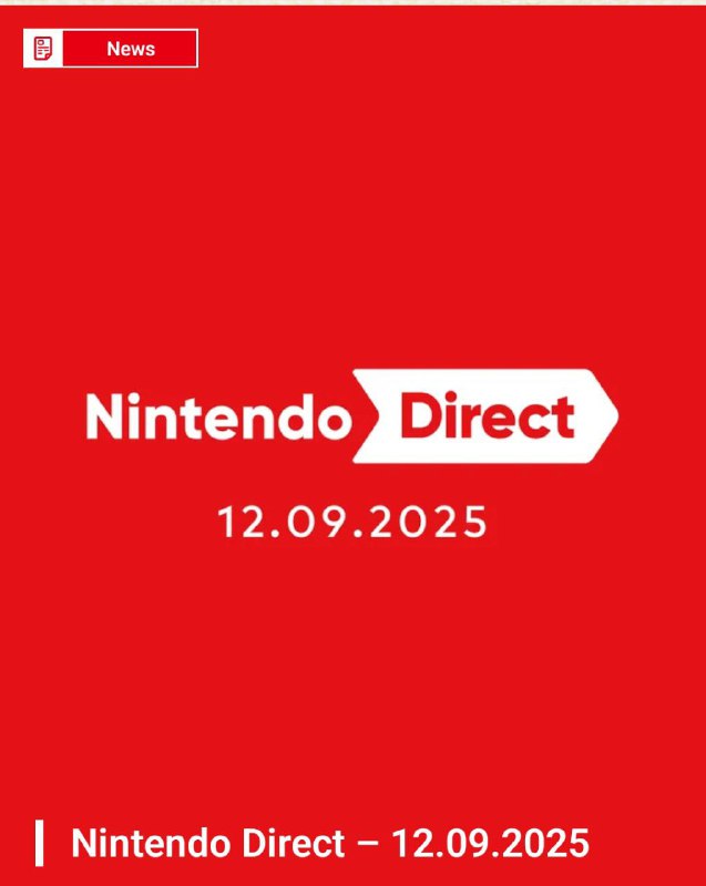 Офіційно: Nintendo Direct відбудеться 12 вересня 2025 року