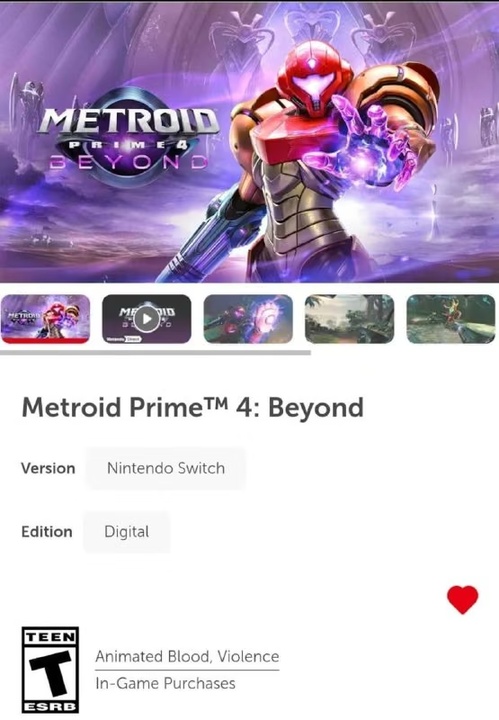 Metroid Prime 4 Beyond отримала вікові рейтинги: реліз близько