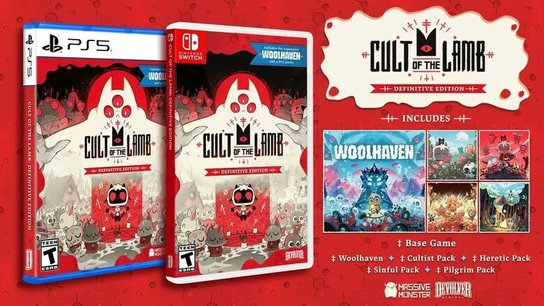 Cult of the Lamb: Definitive Edition отримає фізичне видання на Switch у липні 2026 року